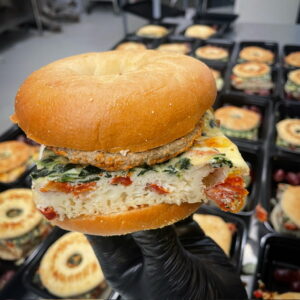 Feta and Sun Dried Tomato Breakfast Sandwich
