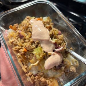 Ground Turkey Egg Roll Bowl